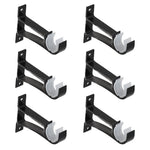 supports tringle rideaux plastique lisse moderne noir blanc fixations murales anneaux rideaux tringles