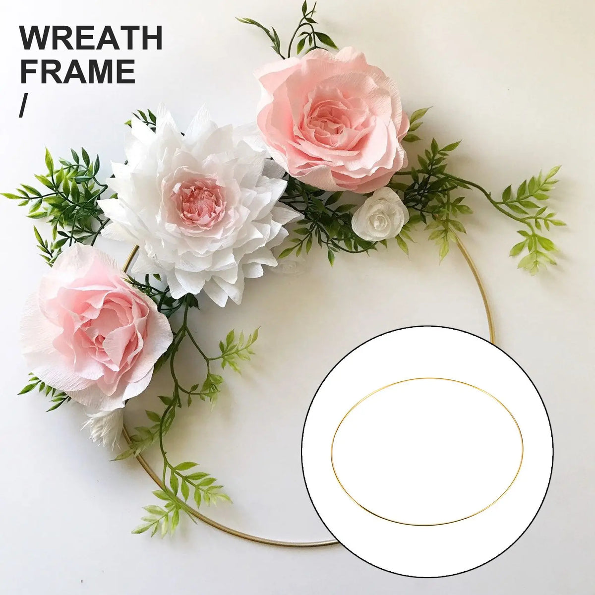 guirlande végétale dreamcatchers attrape rêves cercles dorés wreath frame fleurs artificielles feuilagesbranches