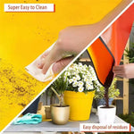 tapis jardinage tissé moderne vert orange jaune noir poignées bouclés facile nettoyer réutilisable durable