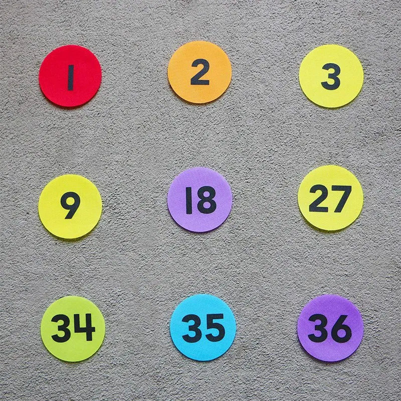 étiquettes adhésives numérotées couleurs vives moderne organisation classe enseignement ludiqueécole maternelle
