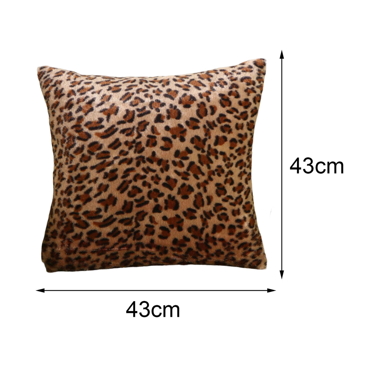 coussin carré moderne imprimé léopard zèbre noir blanc marron beige amovible lavable