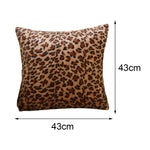 coussin carré moderne imprimé léopard zèbre noir blanc marron beige amovible lavable