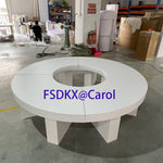 table ronde blanche moderne mariage décoration événement durable fourre tout minimaliste