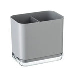 organisateur couverts gris clair compartiments multiples égouttoir moderne minimaliste plastique lisse adhésif vert pastel