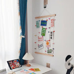 cadre mural photos bois moderne clips suspension rustique