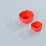 boîtes conservation alimentaires transparentes motifs fruits légumes moderne pratique blanc bleu rouge