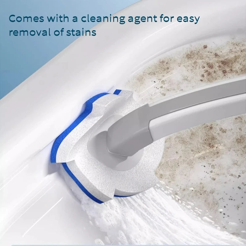 brosse wc multifonction moderne blanche bleue rayures horizontales conteneur rangement flacon nettoyant