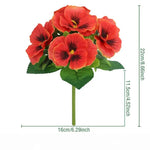 bouquets artificiels fleurs simples classiques rouge blanc rose jaune violetintérieur décoration maison fête