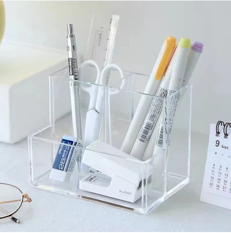 organisateur transparent moderne boîtes rangement accessoires maquillage brosse cosmétiques étui porte outils multifonctionnels