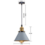 lumière suspendue industrielle conique noire blanche orange éclairage moderne chambre salon