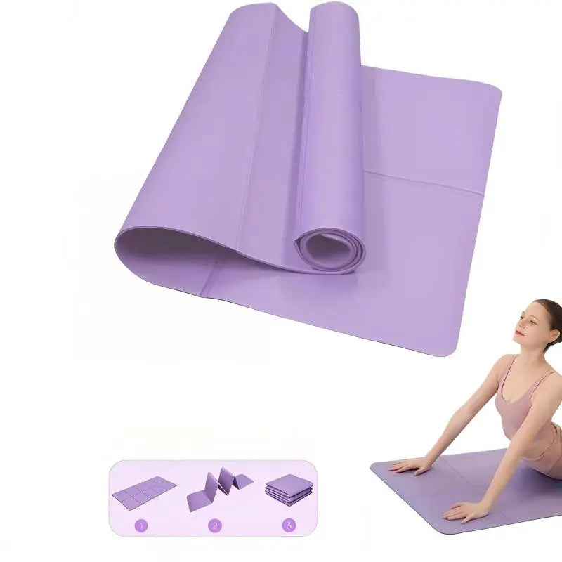 tapis yoga violet noir texture moderne anti dérapant mousse eva serviette papier