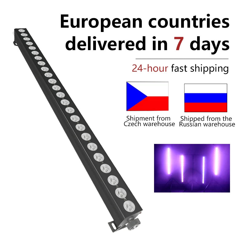 barre led murale rgbw dmx effet lumière scène fête mariage événement professionnel noir moderne
