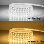 ruban led blanc flexible étanche 220v interrupteur moderne décoration intérieure extérieure 120led/m