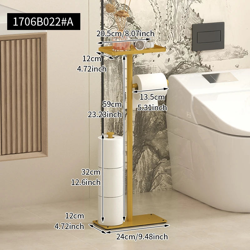 support papier toilette moderne or noir blanc imperméable salle bain multifonctionnel rangement téléphone tringle