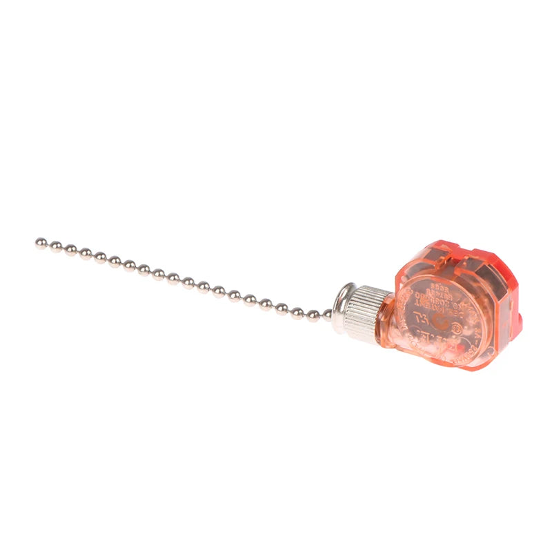 interrupteur chaîne ventilateur vitesses rouge argent doré plastique texturé industriel