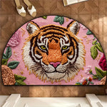 tapis polyester antidérapant moderne rose tigre floral entrée intérieure maison