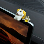 figurines cartoon mignon figurine bulldog oreiller cochon chapeau voiture tableau bord