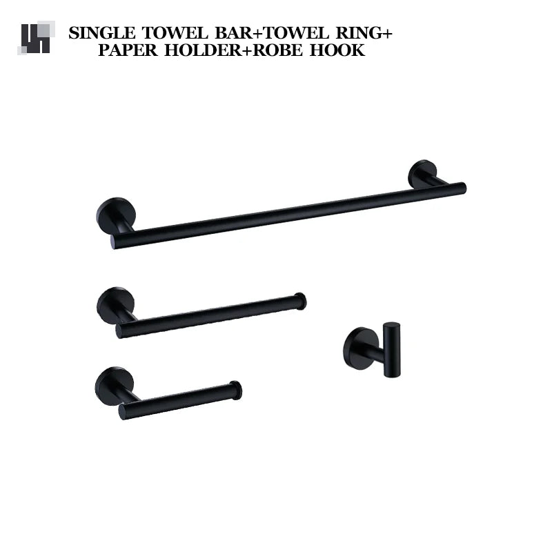accessoires salle bain noir moderne porte serviettes papier toilette porte robe porte savon tasse