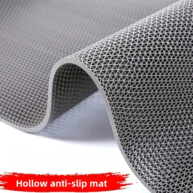 tapis anti dérapant gris pvc motif géométrique moderne adhésif salle bain cuisine