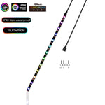 ruban led flexible magnétique noir multicolore 15leds 30leds ip20 ip65 ws2812b adressee