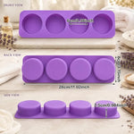 moule silicone violet cavités rondes fabrication savon bougie bain artisanal