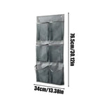 organisateur chaussures suspendu tissu mesh gris blanc noir utilitaire rangement porte mur voyage