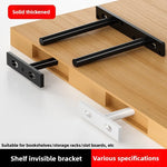 support mural invisible etagere metal noir moderne fixation plaque tige robuste