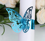porte serviette papillon ajouré élégant doré rose bleu clair blanc pack 50 pièces transparents
