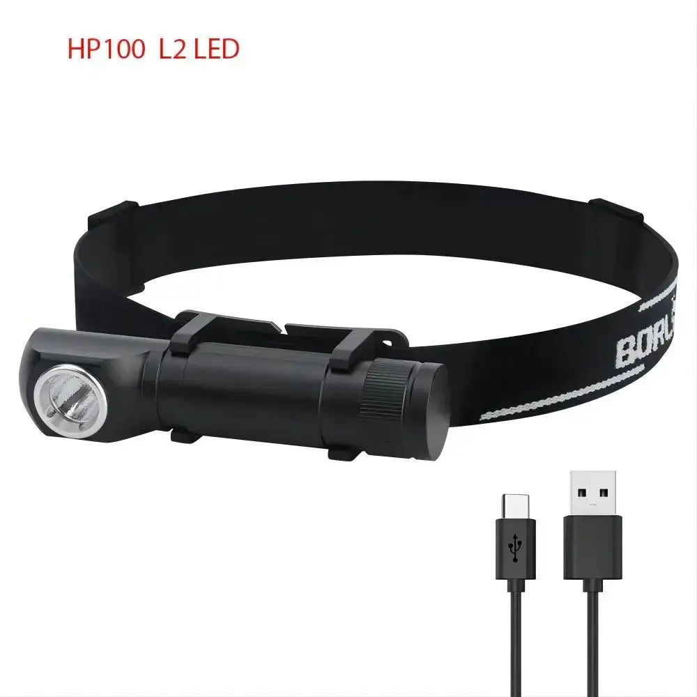 lampe torche led gris métallisé modes ipx4 étanche anti dérapante moderne compact bandeau ajustable