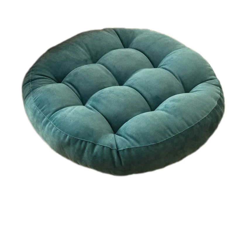 coussin rond gris foncé rayures horizontales moderne fibre polyester lavable 42cm 55cm