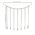 cadre mural bois clips tresses boho blanc gris clair photos suspension