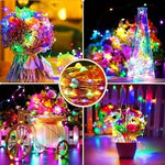 guirlande lumineuse led multicolore 20m 200leds 8modes télécommande étoiles moderne adhésif noël fêtes decoration