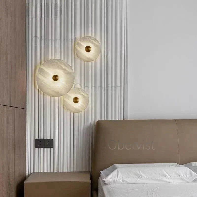 applique murale moderne cuivre marbré blanc doré veineuse 220v led chambre salon