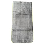tapis prière musulman moderne polyester antidérapant motifs géométriques poignées sac voyage blanc violet bleu