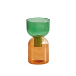 bougeoir vase transparent moderne vert marron bleu violet jaune rose