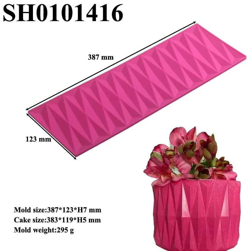 moules silicone gâteau dentelle origami bordure fondant deco pâtisserie triangles floral modernes