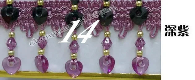 ruban decoratif dentelle coeurs 14 couleurs 6.5cm largeur mariage decoration elegante