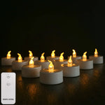 bougies led sans flamme effet vacillation éclairage moderne télécommande blanc opacité on off