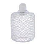 lampe suspendue industrielle filtre ampoule filament noir doré blanc métal maille opacité vintage