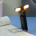 lampe lecture rechargeable led clip portable blanc trois couleurs adjustable charge type