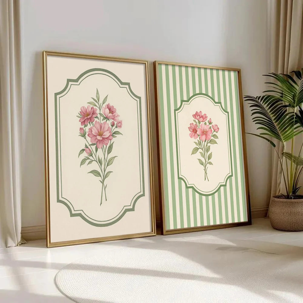 affiches classiques fleurs verticales sans cadre toile imprimée maison salon chambre moderne vintage 20x30cm