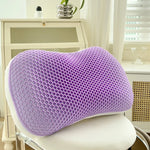 coussin cou violet hexagonal contemporain super doux support cervical confortable