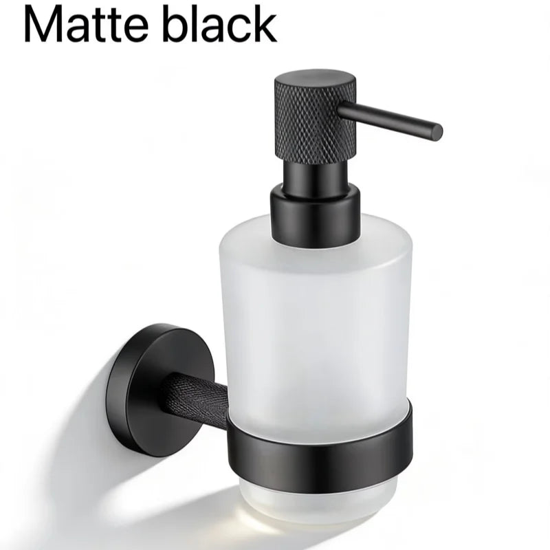 Distributeur savon liquide mural moderne rose gold nickel brossé noir mat blanc matchrome