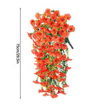 guirlande suspendue artificielle fleurs roses blanches violettes orange jaunes naturelles decoration jardin fete mariage