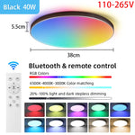 plafonnier led moderne blanc noir multicolore télécommande éclairage intelligent rgb rechargeable