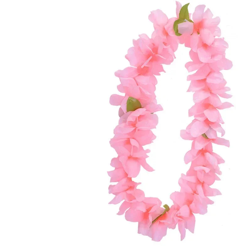 collier fleurs artificielles rouge rose violet jaune bleu vert occasion mariage anniversaire traditionnel