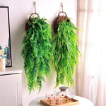 plantes artificielles cascade vert feuilles dentelées décoration naturelle suspensions osierextérieur accrochées 90cm