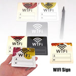 panneau wi fi adhésif acrylique moderne blanc noir doré réinscriptible stylo inclusWiFi