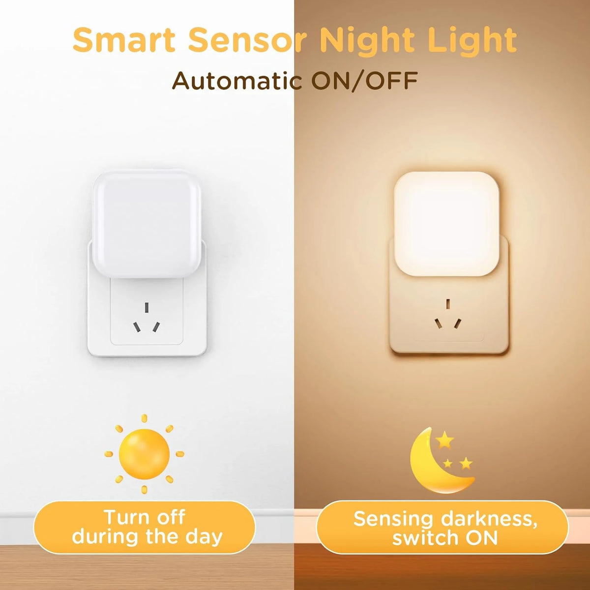 veilleuse nuit led réglable intensité blanche moderne adhésive tactile sans nom