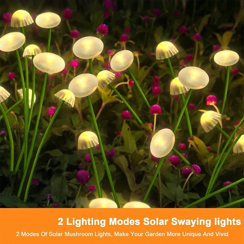 lampe solaire extérieure champignon vert blanc moderne decoration patio jardin led autoinstallation ip65 abs
